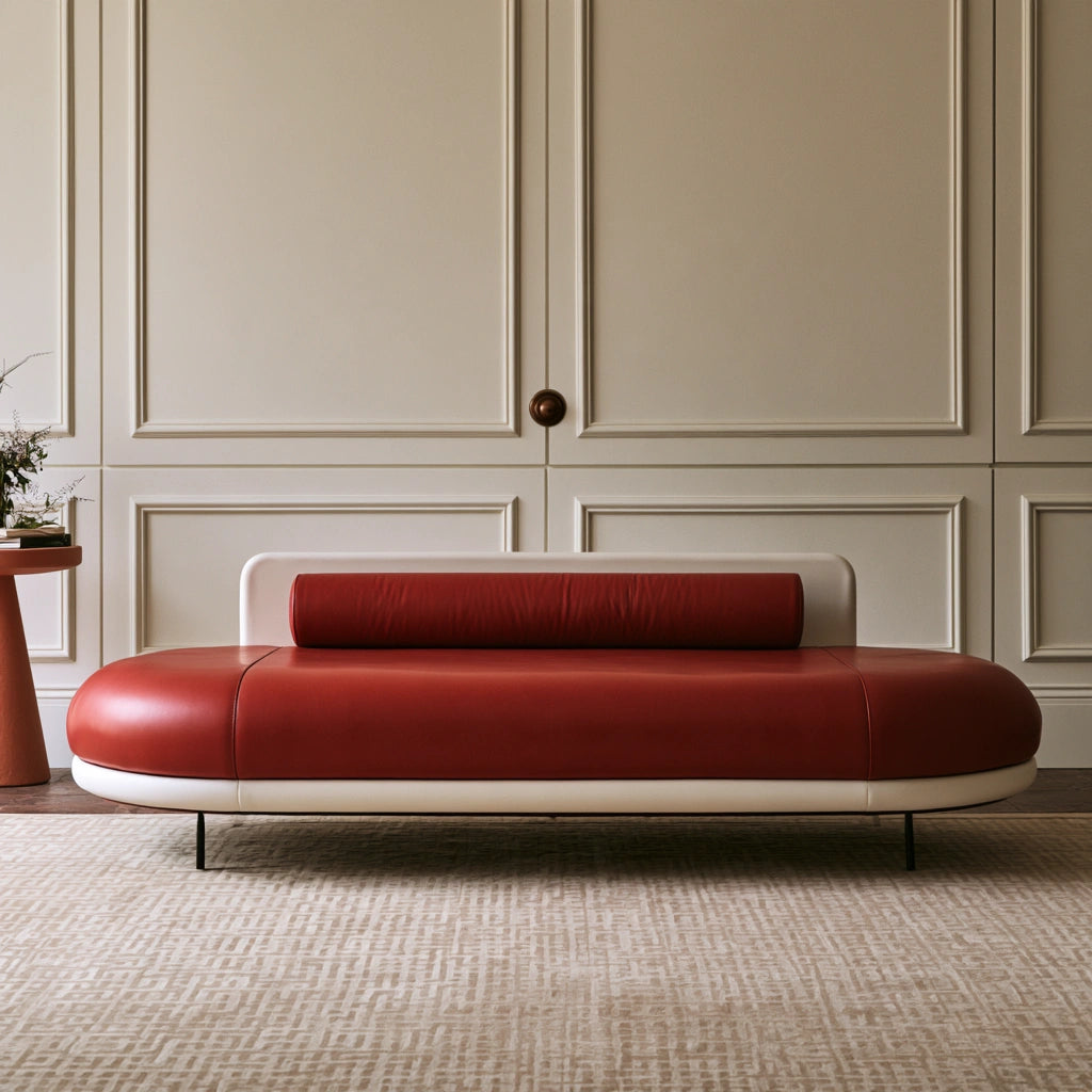 Modernes Tagesbett, mit klarer Formgebung, Farbe: grau
