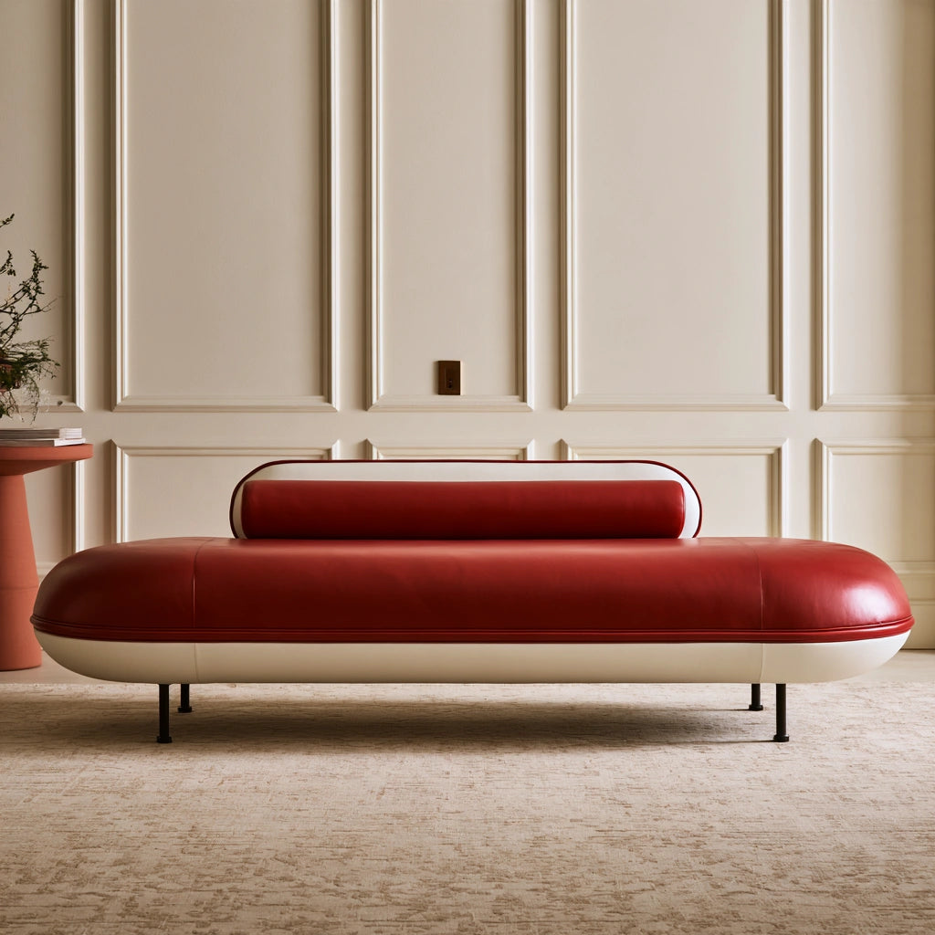 Modernes Tagesbett, mit klarer Formgebung, Farbe: grau