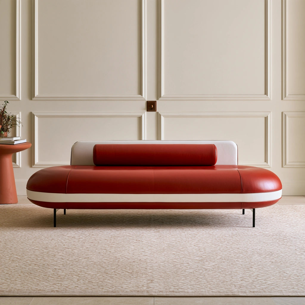 Modernes Tagesbett, mit klarer Formgebung, Farbe: grau