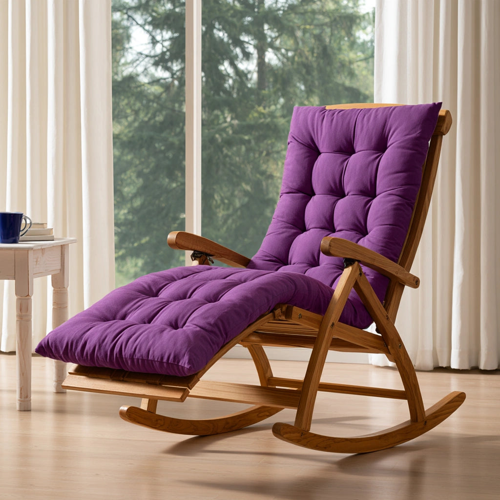 Gepolsterter Relaxsessel, aus Holz, Farbe: hellbraun